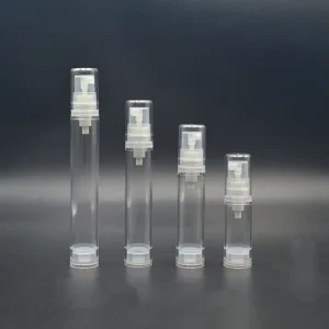 Mini 5ml 10ml 12ml 15ml Clear Plastic Airless Spray Bottles With Vacuum Travel Size Spray Lids