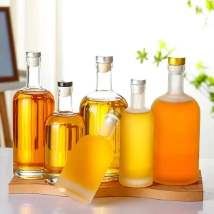 Mini Frosted Glass Whisky Bottle 750ml Empty Spirit Whiskey Wine Liquor Vodka Bottle