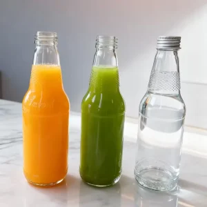 Mini Glass Drinking Bottles 300ml 330ml 500ml 16oz for Milk and Juice