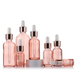 Mini Glass Dropper Bottle 10ml 15ml 20ml 30ml 50ml Custom Color Dropper Cap Frosting Cosmetic Serum Essential Oil