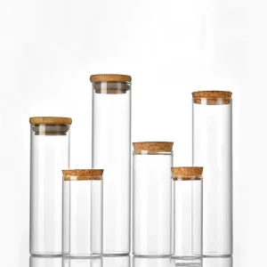 Mini Glass Vials 5ml 10ml 15ml 20ml 25ml Clear Glass Storage Jar with Cork Stopper
