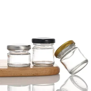 Mini Jam Glass Jar Hexagonal Honey Jar Food Storage Container Honey Jar With Lid