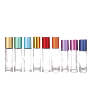 Mini Luxury Empty Frosted Cylinder Glass Perfume Refill Bottle with Roll on Sealing Recyclable