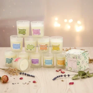 Mini Round Handmade Soy Wax Aromatherapy Candle 55g Glass Jar