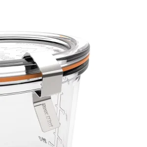 Mini Storage Container with Clear Preserving Seal and Wire Clip for Kitchen Canning