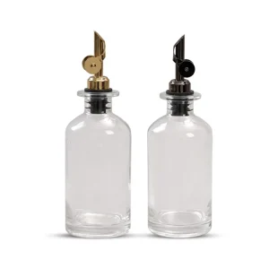 Minimalist Glass Oil Bottles with Easy Open End for Flaxseed Camellia & Olive Oils Shape Transparent Liquid Seasoning Bottles