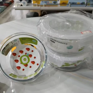 Modern Food Grade Plastic Meal Lids with Transparent Glass Containers Microwave Refrigerator Safe for Kitchen Back to School