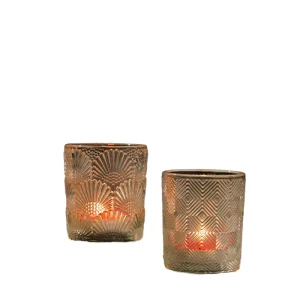 Modern Frosted Glass Candle Jars and Candle Packaging