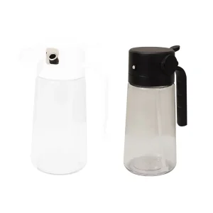 Modern Household Glass Oil Sprayer Bottle Press-Type Integrated Kitchen Oil Pot for Pouring and Spraying Food Safe New Oil Bottle