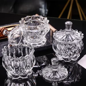 Modern Simple Transparent Glass Storage Jar Food Storage Container for Home Kitchen Party Romantic Dinner Decorations Set