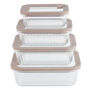 Modern Square Food Storage Jar Slide Lock Sealing Customized Glass Glass Bags for Restaurant Use for Drink Storage