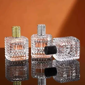 Modern Stylish 50ml 100ml Unique Square Design Empty Clear Transparency Perfume Glass Bottle With Cap
