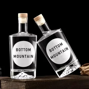 Most Popular 500ml 750ml 1 Liter Rum Vodka Glass Custom Made Liquor Bottles for Whisky Box Packaging