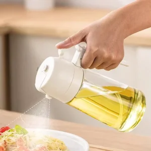 Mothers Day Gift Cooking Kitchen Salad Barbecue 16oz or 470ml 2 in 1 Oil Sprayer Bottle Olive Oil Dispenser Bottle