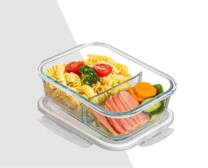 Multi Capacity Glass Meal Prep Food Container Set with Lid