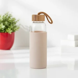 Multi Color Customized Logo Creative Unisex BPA Free Leak Proof Eco friendly Glass Drinking Portable Sports Travel Water Bottle