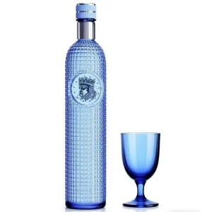 Multi-Color Hollow Glass Whiskey Vodka Bottle with Screw Cap, 500ml 700ml 750ml