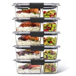 Multi-Compartment Leak-Proof Glass Meal Prep Containers with Secure Locks