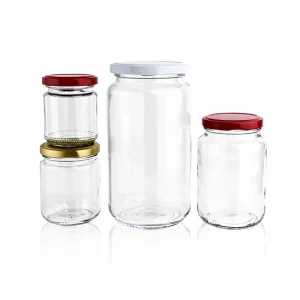 Multi Size Empty Jar Household Round Glass Storage Honey Jar Airtight for Honey Jam Canned Food