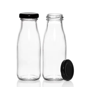 Multi Size Glass Beverage Bottle with Twist Off Lid for Commercial Filling