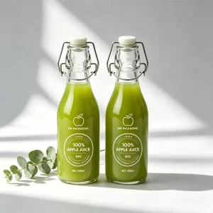 Multi-Size Swing Top 250ml 500ml 750ml 1000ml Water Juice Square Round Glass Bottle with Swing Clip Lock Cap
