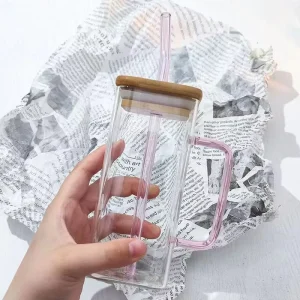 Multicolor High Boron Glass Water Bottle for Parties