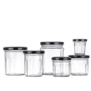 NCJ001 40ml 110ml 145ml 210ml 300ml 450ml Small Round Glass Jam Jars with Lid Storage Pickles Jar for Food