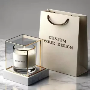 Natural Soy Wax Aromatherapy Candle in Clear Glass Vessel with Gift Box for Daily Use and Gifting