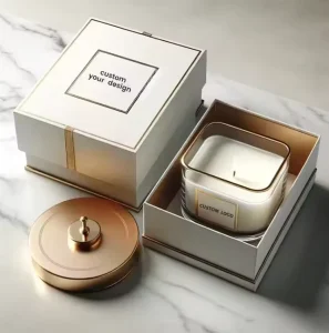 Natural Soy Wax Candle in Clear Glass Jar with Gift Box Customizable Logo and Design for Aromatherapy and Gifting