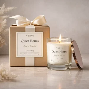 Natural Soy Wax Scented Candle with Ribbon Gift Box Custom Wedding Home Fragrance