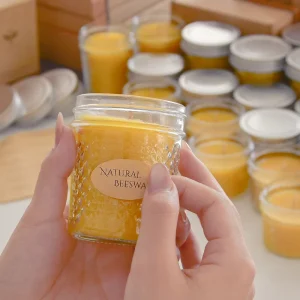Natural Yellow Beeswax Container Candles for Birthday Parties and Gifts