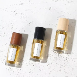 New 20ml Round Curly Glass Perfume Bottle With Wooden Cap Empty Spray Bottle