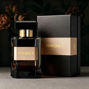 New Design 50ml High End Manufacturer Painted Brand Color Glass Perfume Bottle Sealed With Customize Packaging