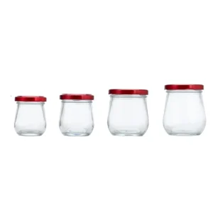 New Design Penguin Shape Glass Bird’s Nest Jar With Purple Lid 50ml 75ml Bird Nest Bottle Glass Jam Honey Packaging Food Storage