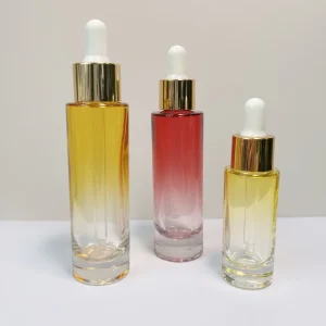 New Listing Clear Transparent Glass Dropper Bottles Essential Oil Dropper Bottle for Cosmetic Packaging