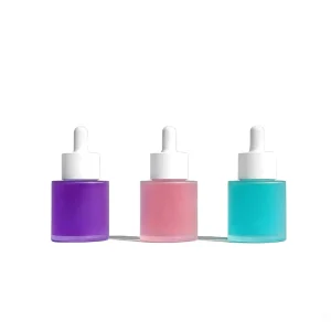 New Thick Split 15ml 30ml 50ml 100ml Flat Shoulder Glass Cylinder Dropper Bottle Skin Care Essence Screen Printing Surface Empty