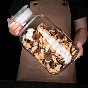 Non-Slip Transparent Glass Storage Jars with Lids 15L 20L 25L