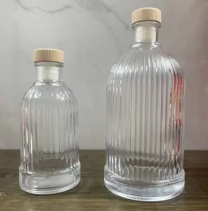 Nordic Style Glass Beverage Bottle with Cork Lid for Fruit Wine Tea Milk