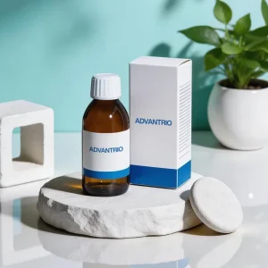 Nutraceutical Amber Glass Bottle with White Screw Cap for Liquid Supplement Syrup Packaging