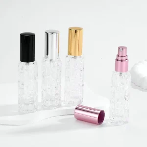 ODM OEM Custom Portable 10ml Mini Bottle Glass Perfume Clear Glass Spray Empty Travel Perfume Atomizer Balsam Pear Shaped Gifts