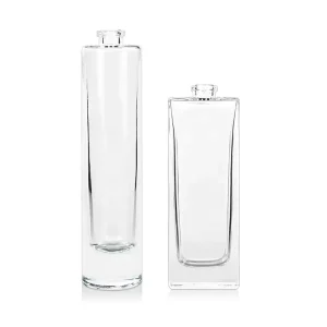 OEM Empty 50ml Round or Rectangular Glass Perfume Bottle with Box