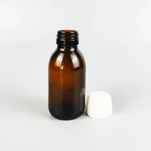 OEM Factory Pharmaceutical Grade Glass Bottle Package 90ml Amber Color Glass Syrup Bottle Medicine Glass Bottle 3oz