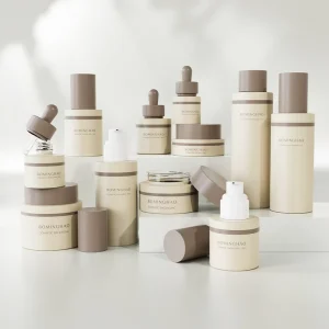 OEM ODM Glass Skin Care Packaging Set With Lotion Jar and Bottles