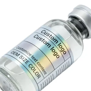 Oil-Proof Vial Label with GRS Recycled Base Custom Holographic 10ml for Pharmaceutical Glass Vials High-Tack Adhesion