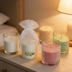Organic Soy Wax Scented Glass Jar Candle