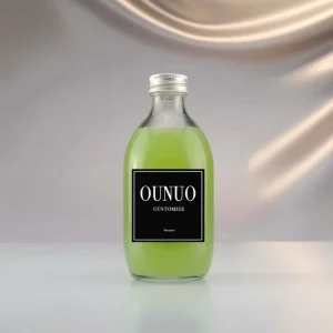 Oshow 300ml 500ml Empty Clear Round Glass Juice Bottle with Screw Cap Eco friendly for Coffee Milk Tea Cold Brew Tea & Kombucha