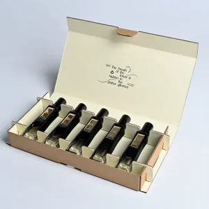Oud Perfume Glass Bottle Gift Set Packaging Box with Recycled Design