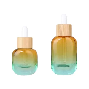 Oval Glass Essential Oil Bottle with Dropper Cap Clear Surface 15ml & 30ml Sizes Cosmetic Glass Package
