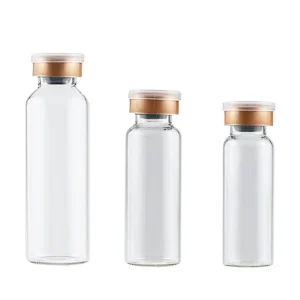Peptide Liquid Glass Vials 3ml 5ml 7ml 10ml Clear Cylindrical Vials 30ml Lyophilized Powder Ampoule Bottles with Rubber Stopper