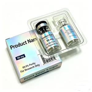 Peptide Pattern Custom Sticker Low Temperature Storage 3ml 5ml 10ml Small Glass Bottle Waterproof Self Adhesive Packaging Label